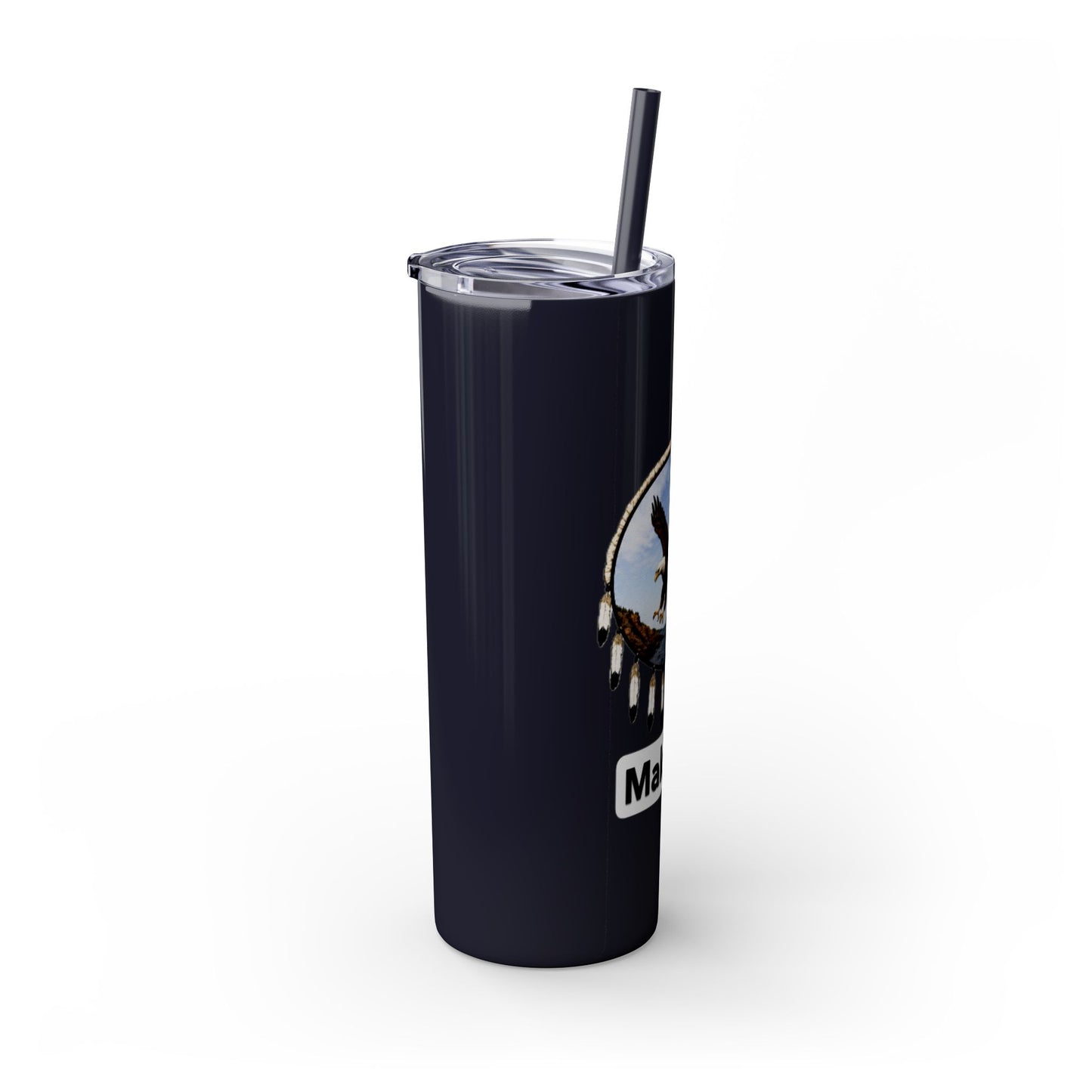 Modoc Eagle Skinny Tumbler – 20oz Straw Travel Cup (Maklaks)