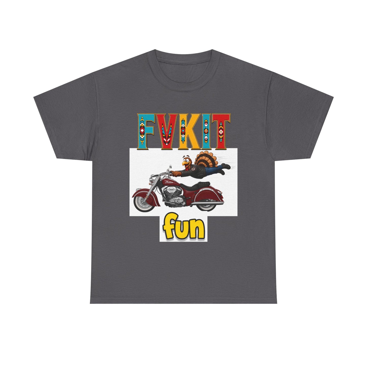 Turkey Motorcycle  Graphic Tee — Retro Rider Humor T-Shirt