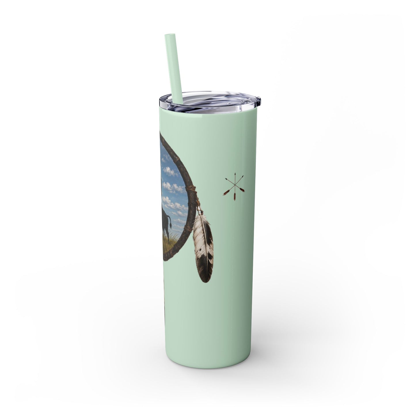 Quapaw Buffalo Skinny Tumbler 20oz — Ogahpahka Design