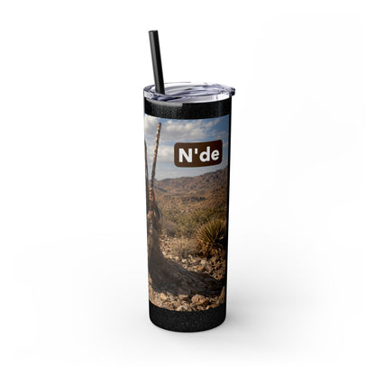 Ft. Sill Apache 20oz Skinny Tumbler with Desert Native Warrior Photo Wrap