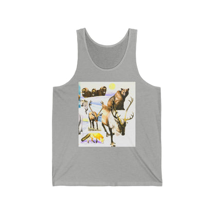 Wildlife Collage Tank Top — Elk, Bear & Arrow Tribal Summer Tee
