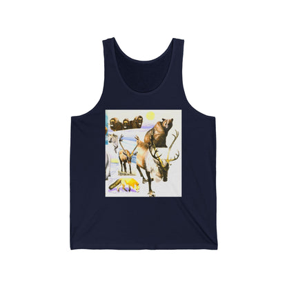 Wildlife Collage Tank Top — Elk, Bear & Arrow Tribal Summer Tee
