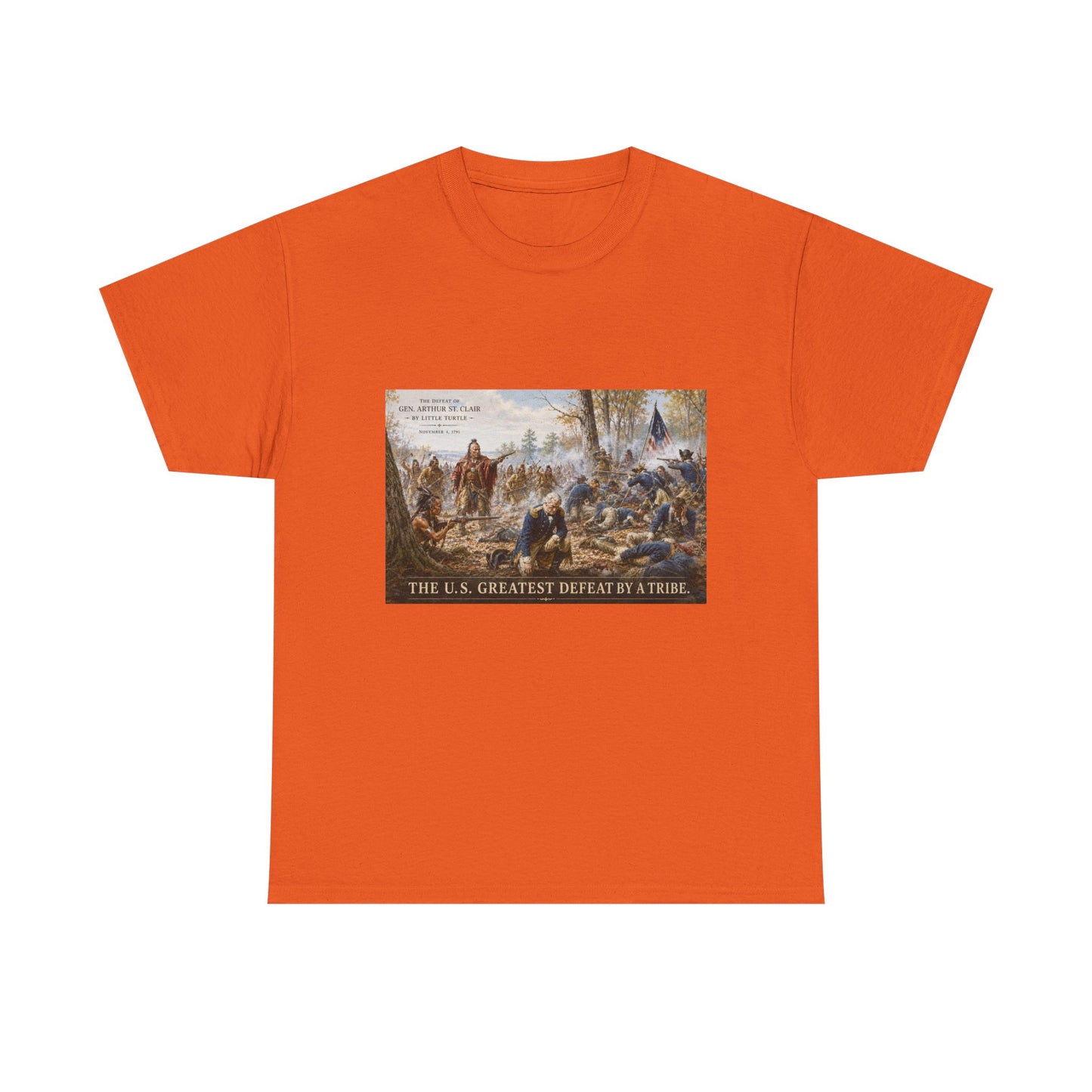 Chief Little Turtle Historical Battle Tee — "The U.S. Greatest Defeat by a Tribe" Cotton T-Shirt