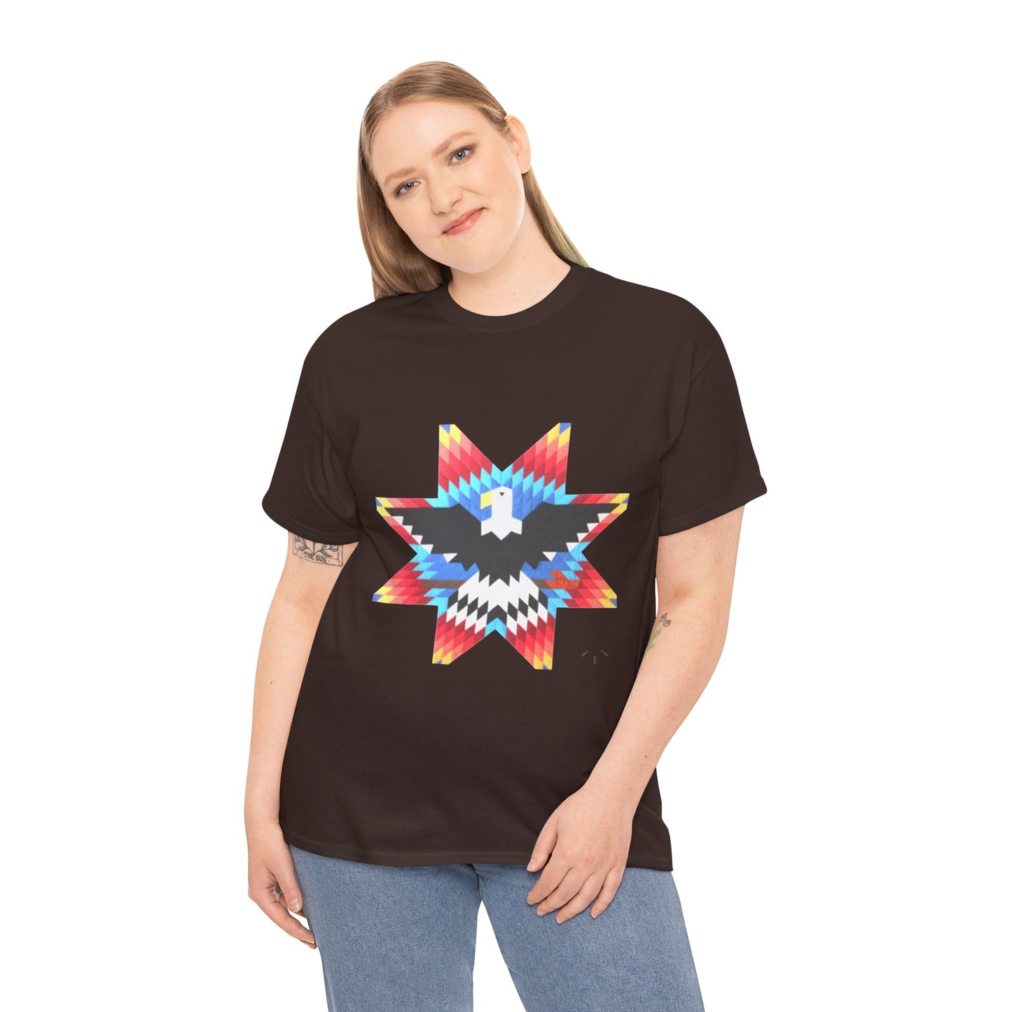 Native Star Eagle Graphic Tee with Arrow Backprint