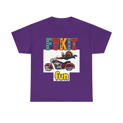 Turkey Motorcycle  Graphic Tee — Retro Rider Humor T-Shirt
