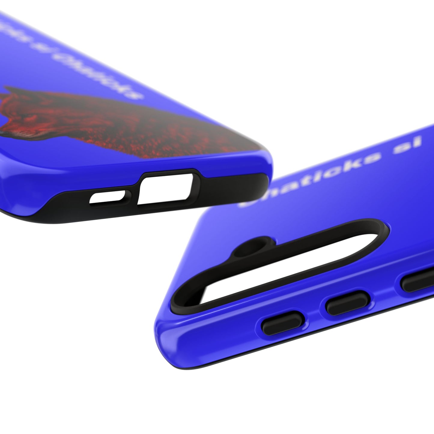 Pawnee Phone Case — Blue 'Chaticks si Chaticks' Wolf Logo Tough Case