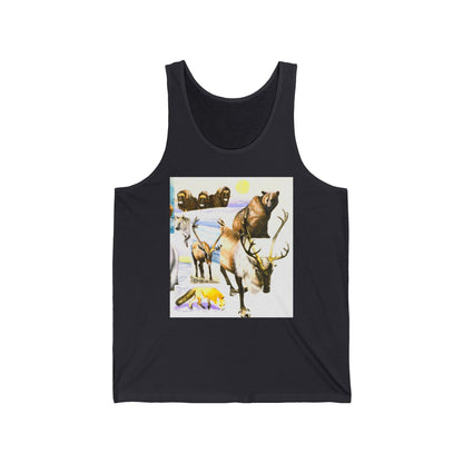 Wildlife Collage Tank Top — Elk, Bear & Arrow Tribal Summer Tee