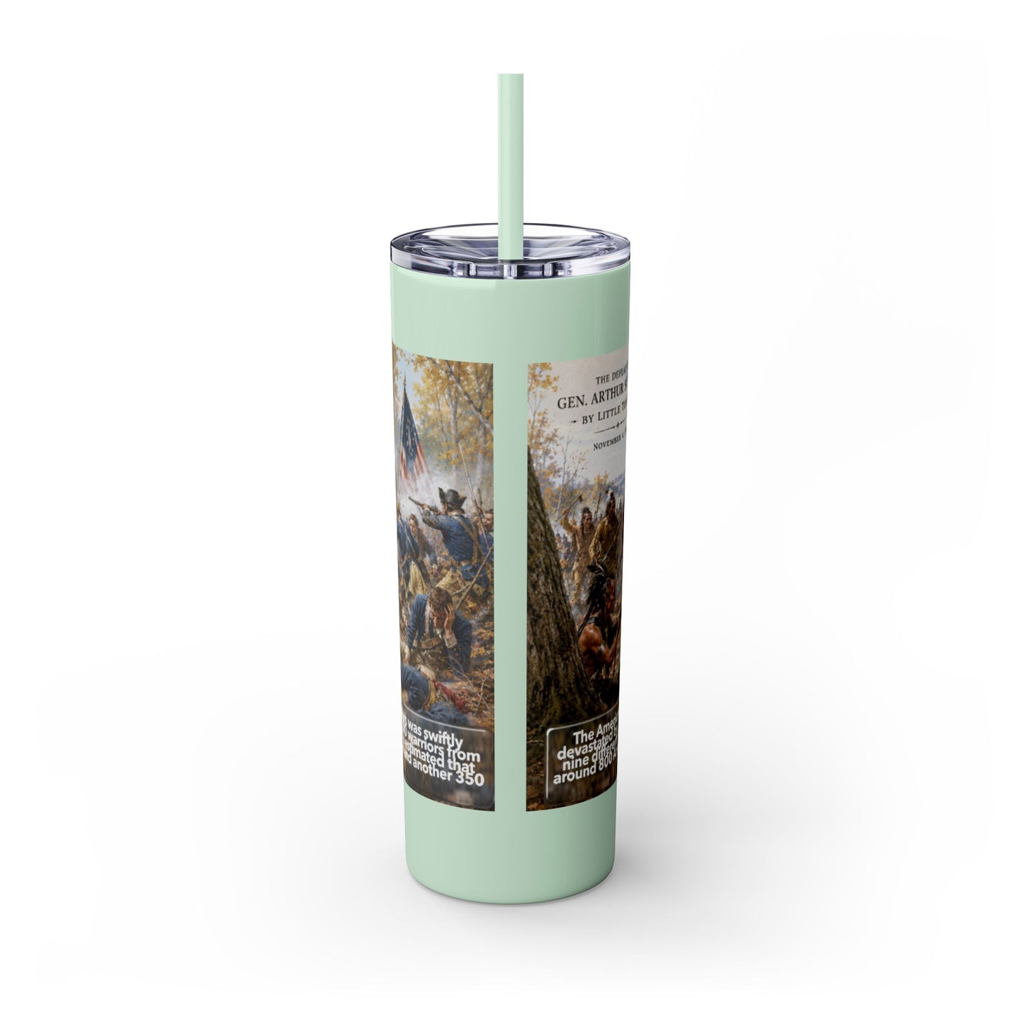 Miami Tribe Historical Skinny Tumbler 20oz — Native American Heritage Travel Cup