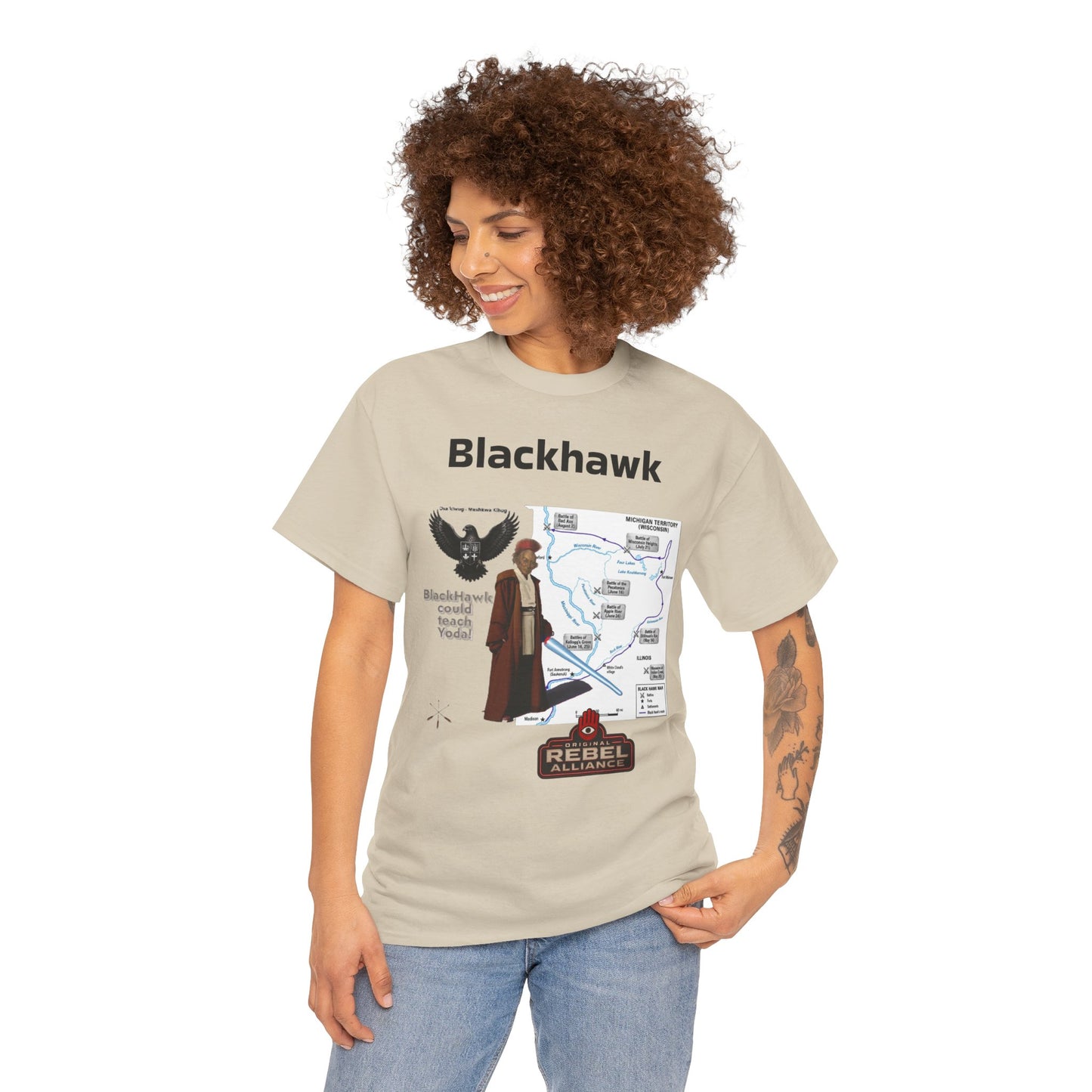 Blackhawk Rebel Trail Vintage Map Graphic T-Shirt