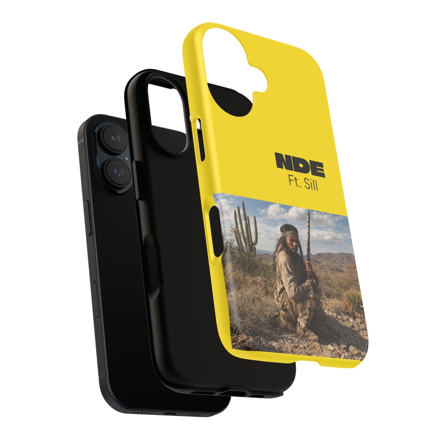 Ft. Sill Phone Case — Yellow ‘NDE Ft. Sill’ Desert Photo Protective Cover