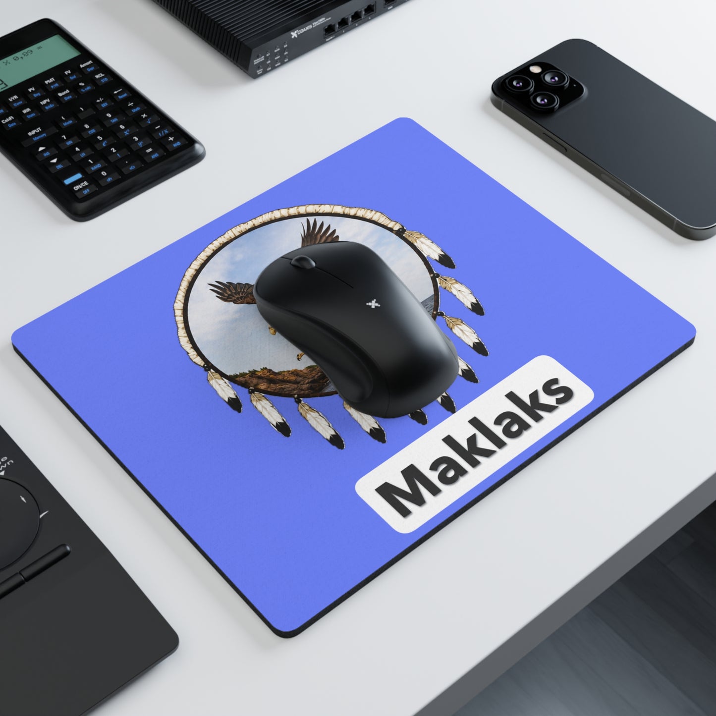 Modoc Eagle  Mouse Pad — "Maklaks" Rectangular Desk Mat