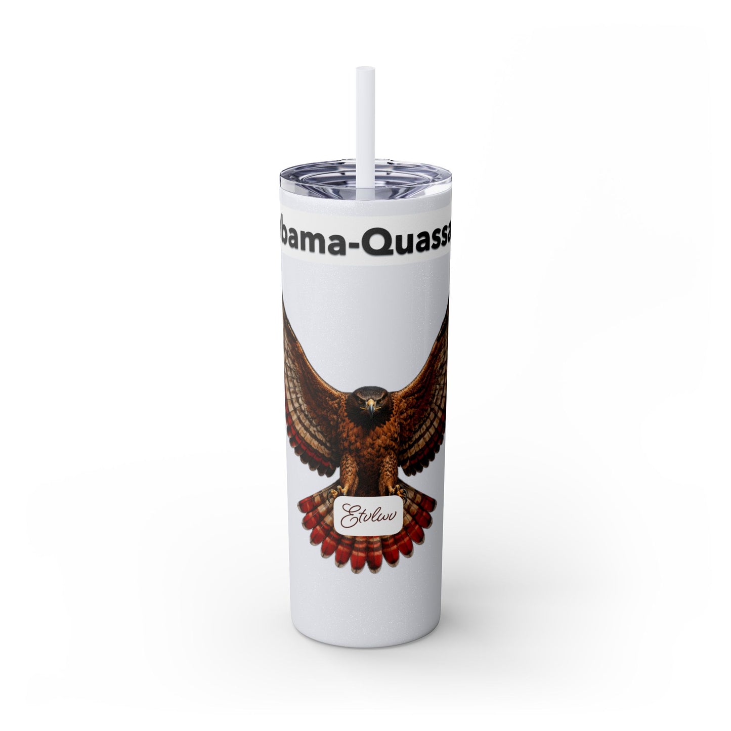 AQ Skinny Tumbler with Straw, 20oz