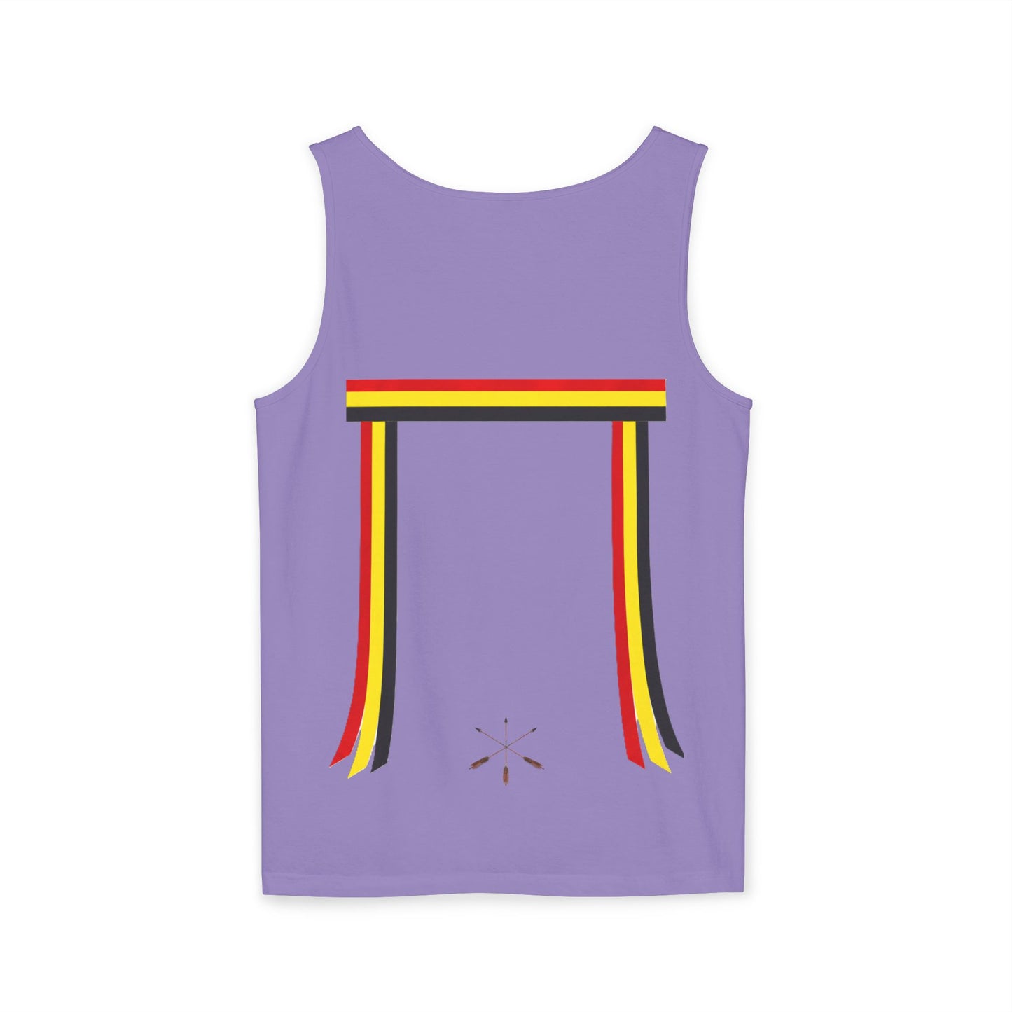 Ribbon shirt inspired Tank Top — Red Black Gold Striped Graphic Tank