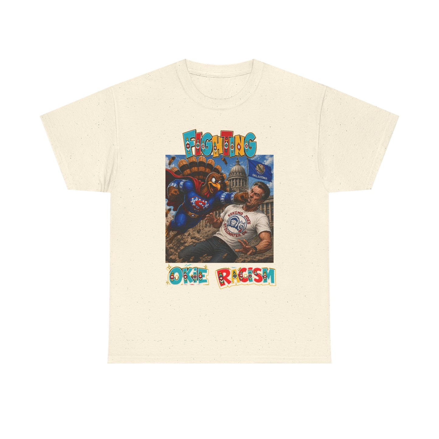 Turkey T-Shirt — Retro Comic 'Stop Racism' Graphic Tee