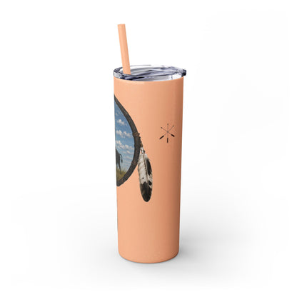 Quapaw Buffalo Skinny Tumbler 20oz — Ogahpahka Design