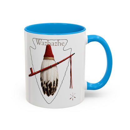 Osage Wazhazhe Tribal Feather Mug (11oz & 15oz) — Native-Inspired Coffee Cup
