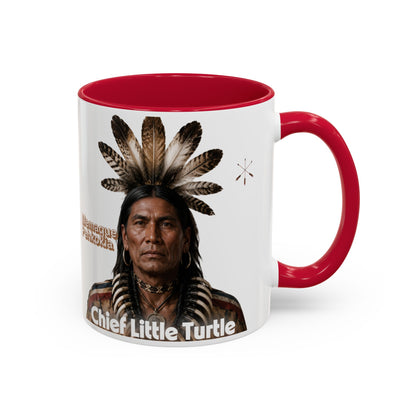 Miami Ceramic Mug — 'Chief Little Turtle' Native Warrior Portrait (11oz & 15oz)