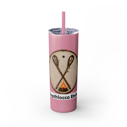 Thlopthlocco Skinny Tumbler with Straw, 20oz