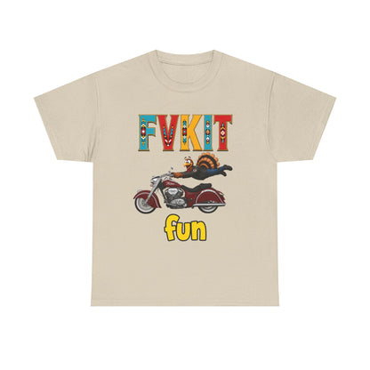 Turkey Motorcycle  Graphic Tee — Retro Rider Humor T-Shirt