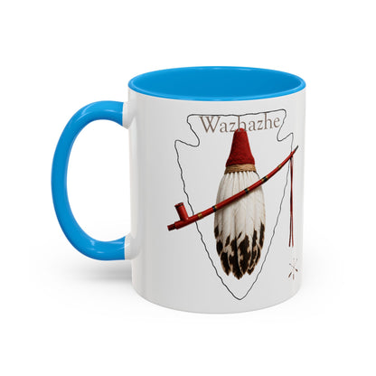Osage Wazhazhe Tribal Feather Mug (11oz & 15oz) — Native-Inspired Coffee Cup