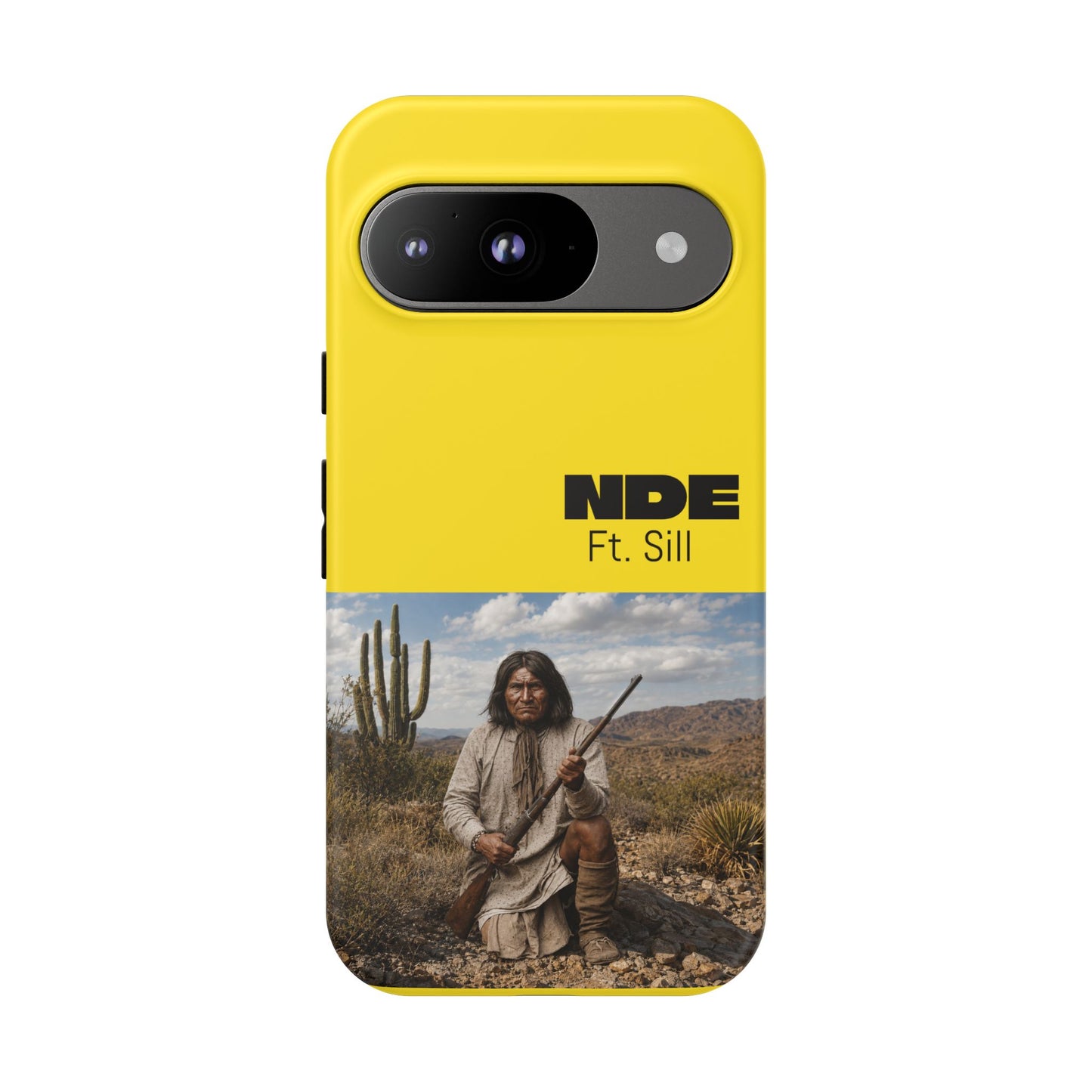 Ft. Sill Phone Case — Yellow ‘NDE Ft. Sill’ Desert Photo Protective Cover