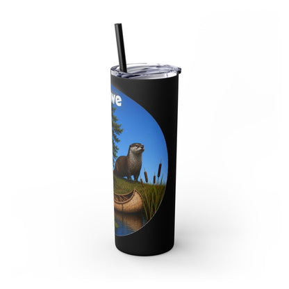 Ottawa Adawe Canoe Skinny Tumbler — 20oz Insulated Travel Cup with Straw