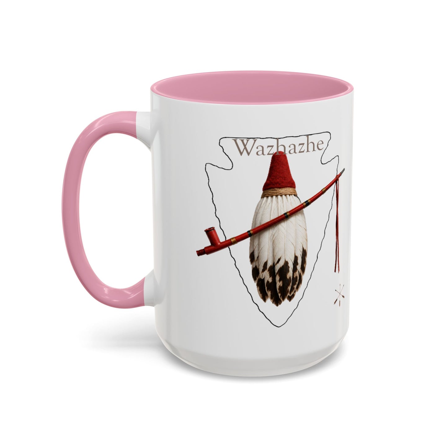 Osage Wazhazhe Tribal Feather Mug (11oz & 15oz) — Native-Inspired Coffee Cup