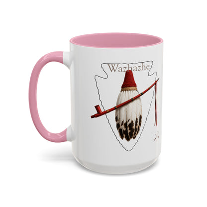 Osage Wazhazhe Tribal Feather Mug (11oz & 15oz) — Native-Inspired Coffee Cup