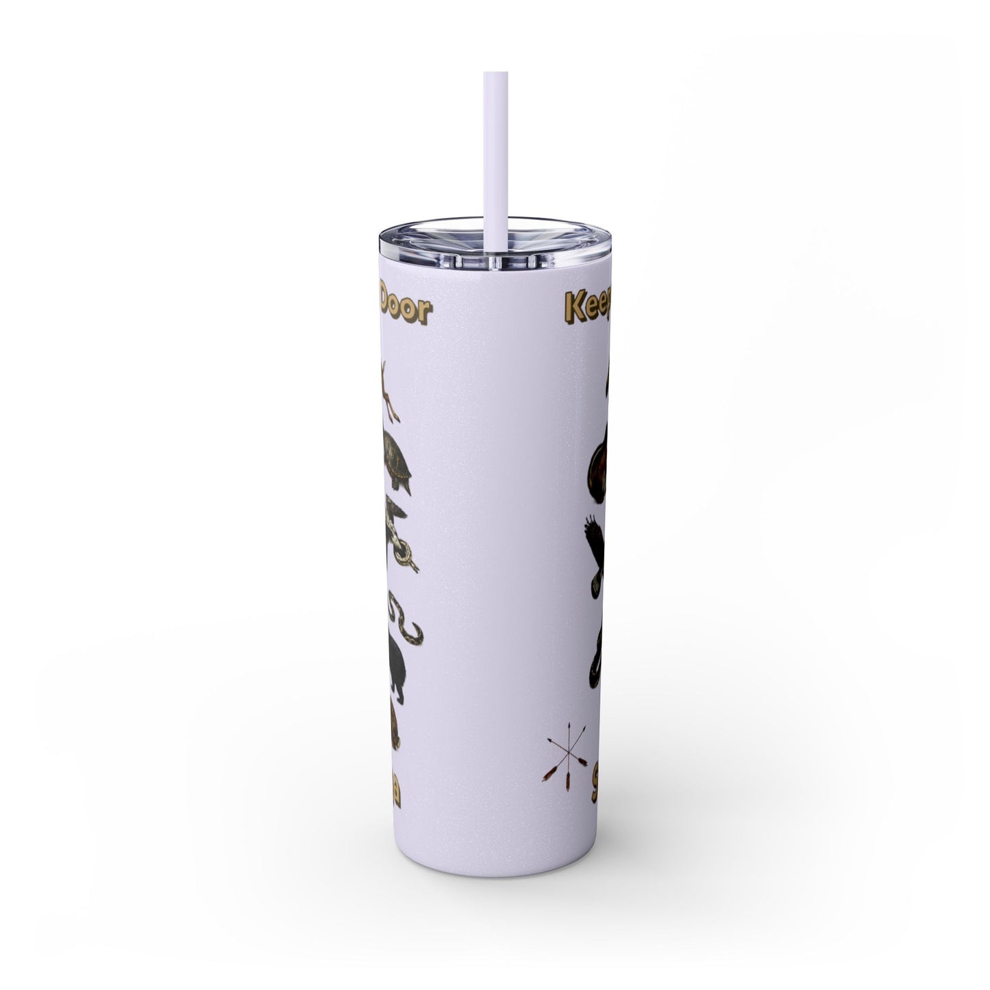 Seneca Cayuga Skinny Tumbler with Straw, 20oz