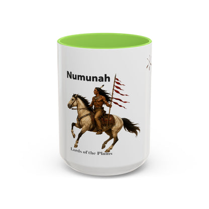Comanche Numunah ‘Lords of the Plains’ Horseman Coffee Mug — Native Warrior Ceramic Mug (11oz/15oz)