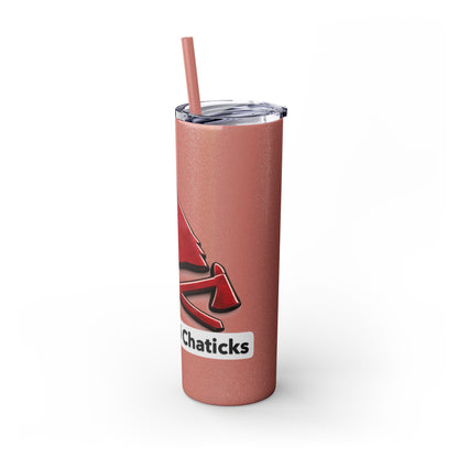 Pawnee Skinny Tumbler — Red Wolf Logo 20oz Insulated Tumbler with Straw