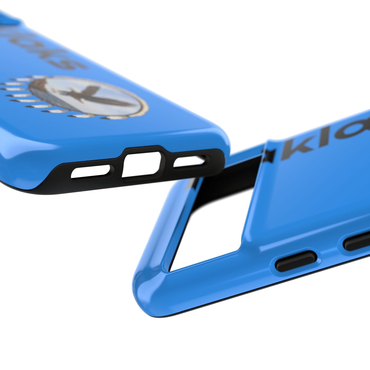 Modoc Blue 'Maklaks' Tough Phone Case with Eagle Drum Design