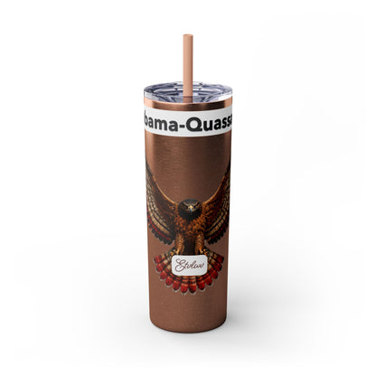 AQ Skinny Tumbler with Straw, 20oz