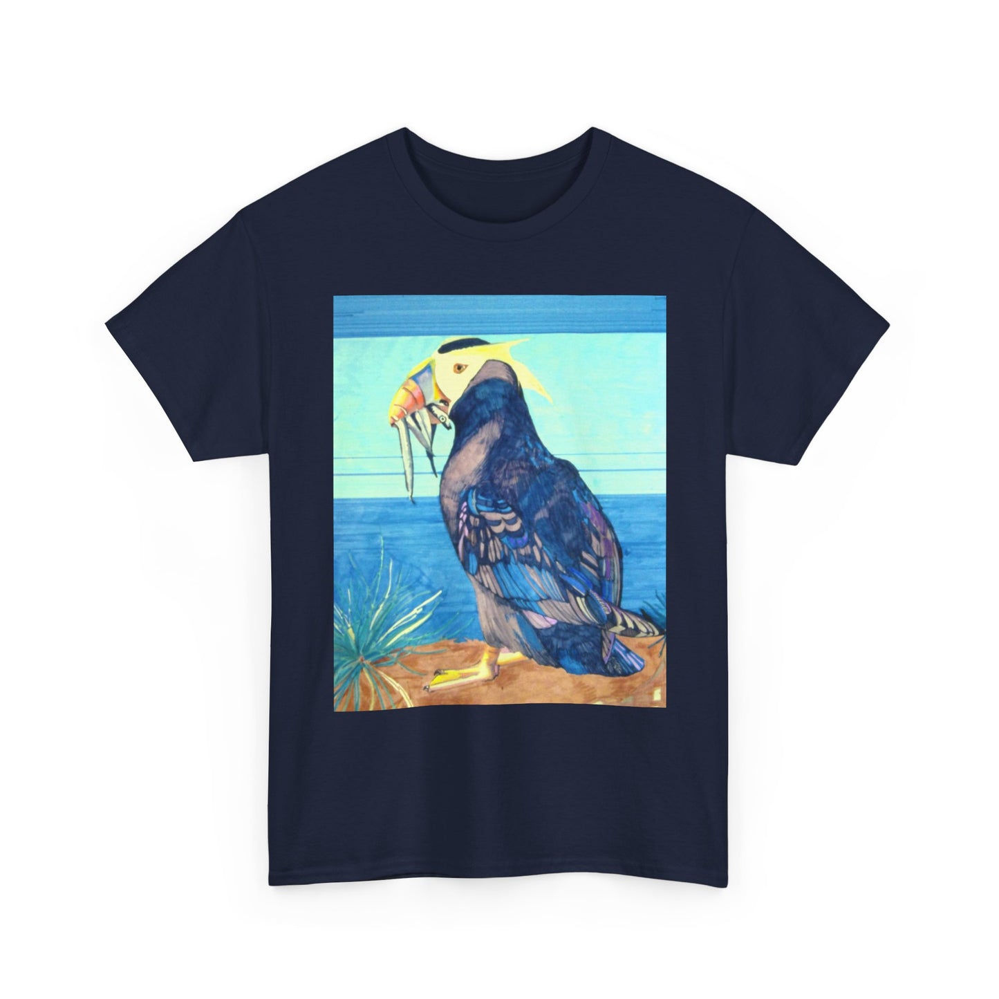 Puffin Beach Tee — Vintage Seaside Bird Graphic T-Shirt