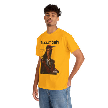 Tecumtah Native American Portrait T‑Shirt — Mvskoke Mom/Shawnee Dad Heritage Tee