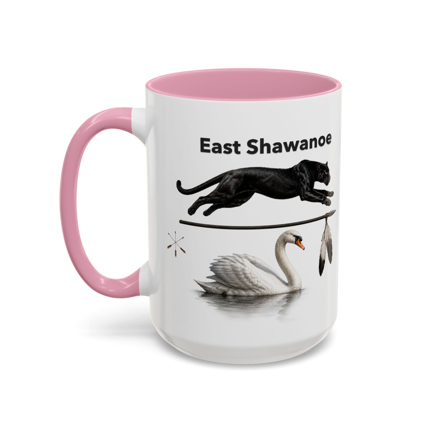 Shawnee East Shawanoe Mascot Panther & Swan Coffee Mug (11oz/15oz)