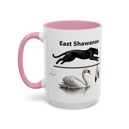 Shawnee East Shawanoe Mascot Panther & Swan Coffee Mug (11oz/15oz)