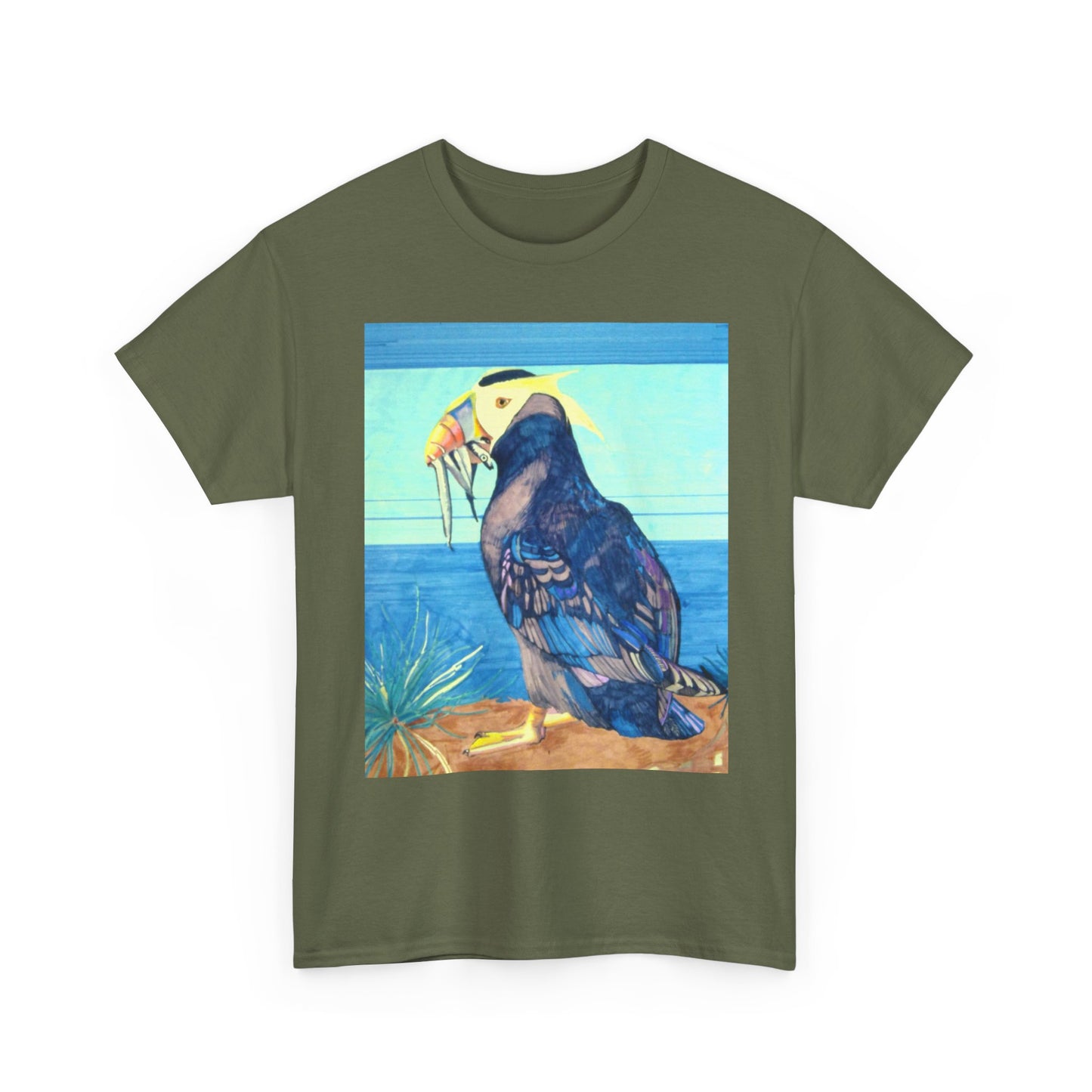 Puffin Beach Tee — Vintage Seaside Bird Graphic T-Shirt