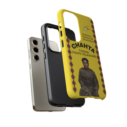Chahta Tushka Joseph Oklahombi Yellow Phone Case — Native American Tribute Protective Cover