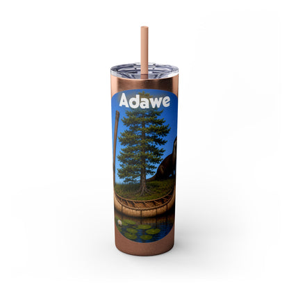 Ottawa Adawe Canoe Skinny Tumbler — 20oz Insulated Travel Cup with Straw