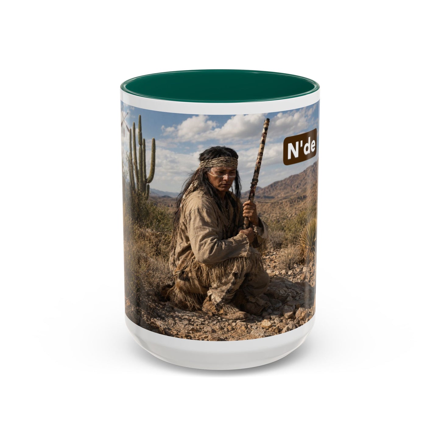 Ft. Sill Apache Desert Scene Coffee Mug — 'N'de' Southwest Landscape 11/15oz