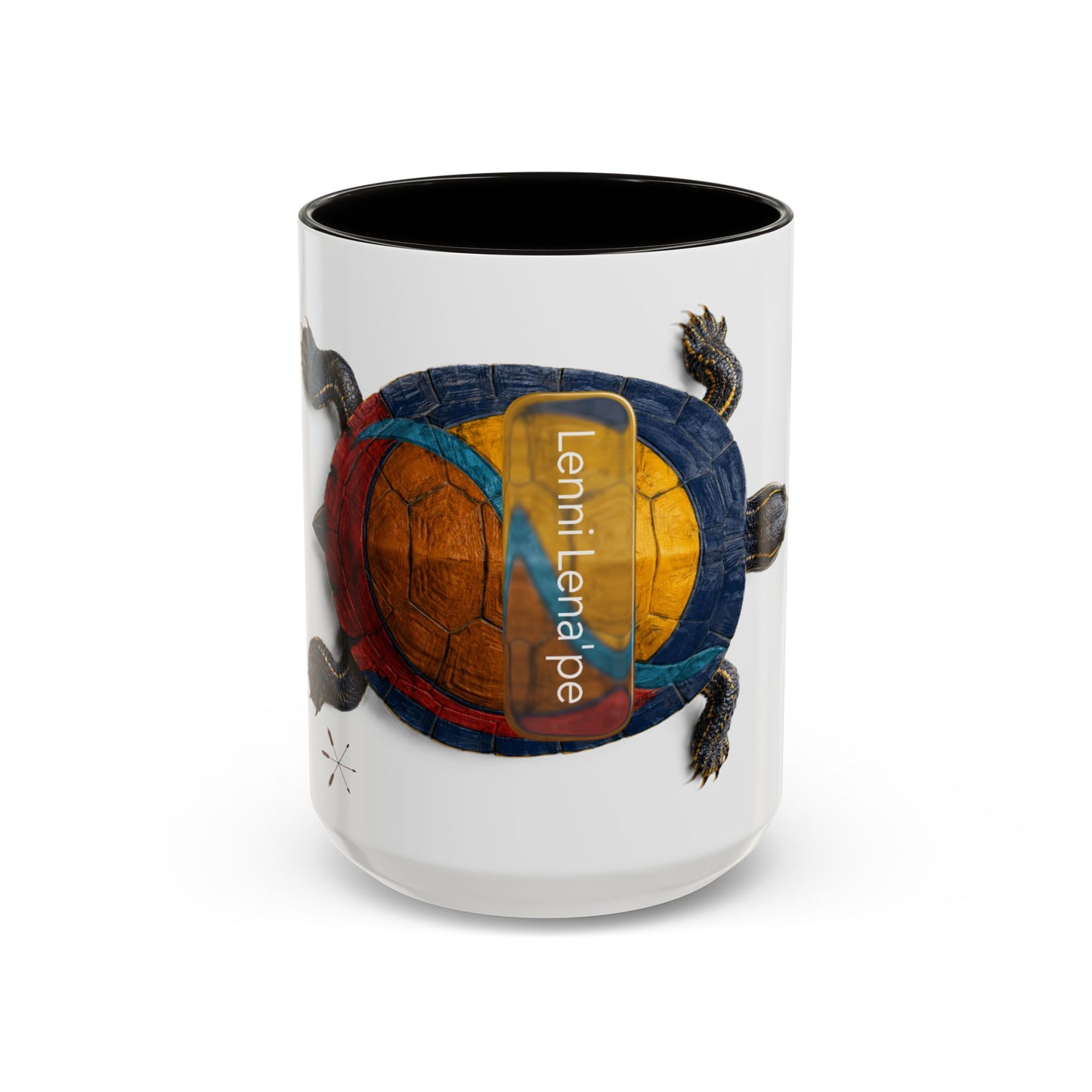 Delaware West Colorful Turtle Coffee Mug — Vibrant Hand-Painted Shell Design (11oz/15oz)