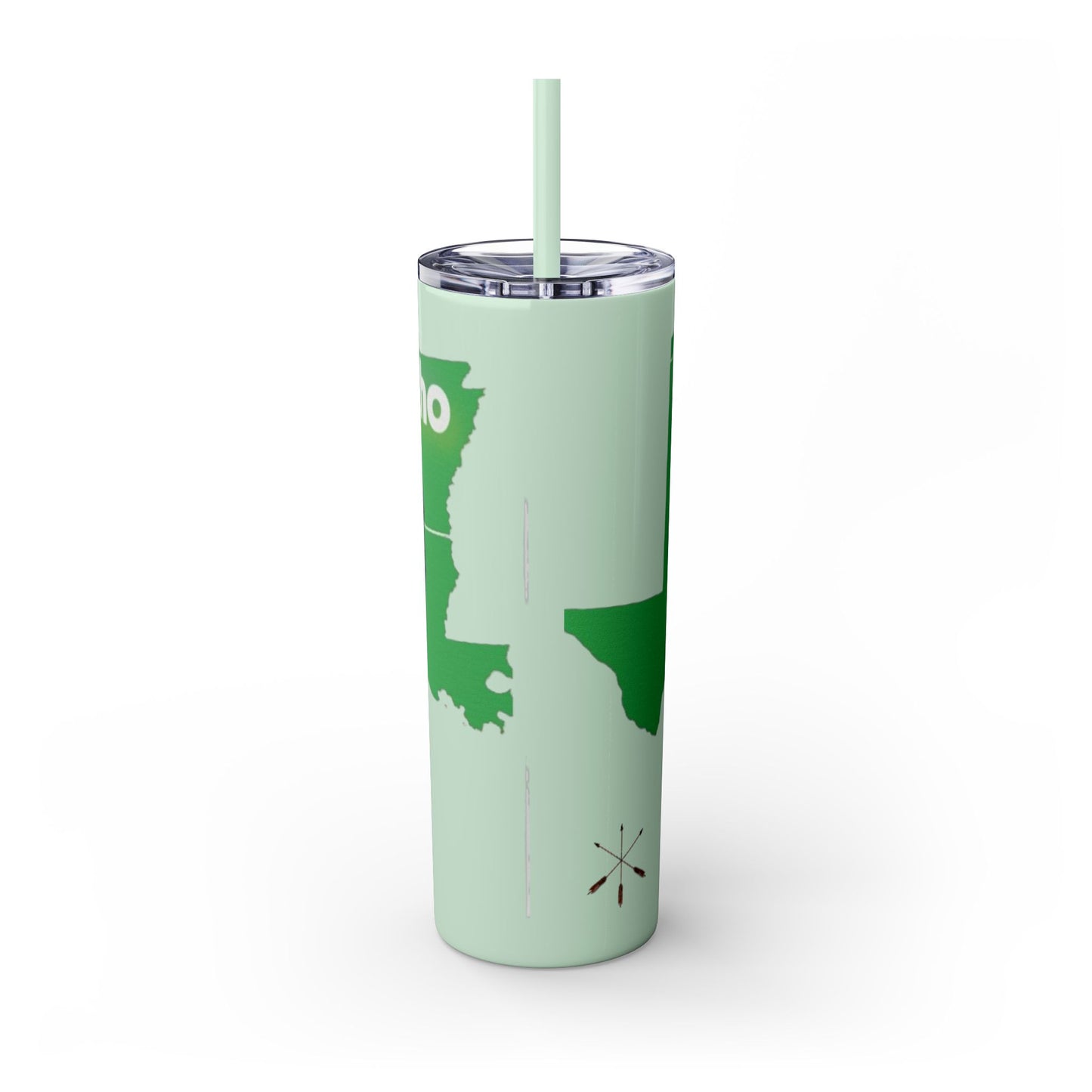 Caddo Kadohadoha Texas Map 20oz Skinny Tumbler with Straw