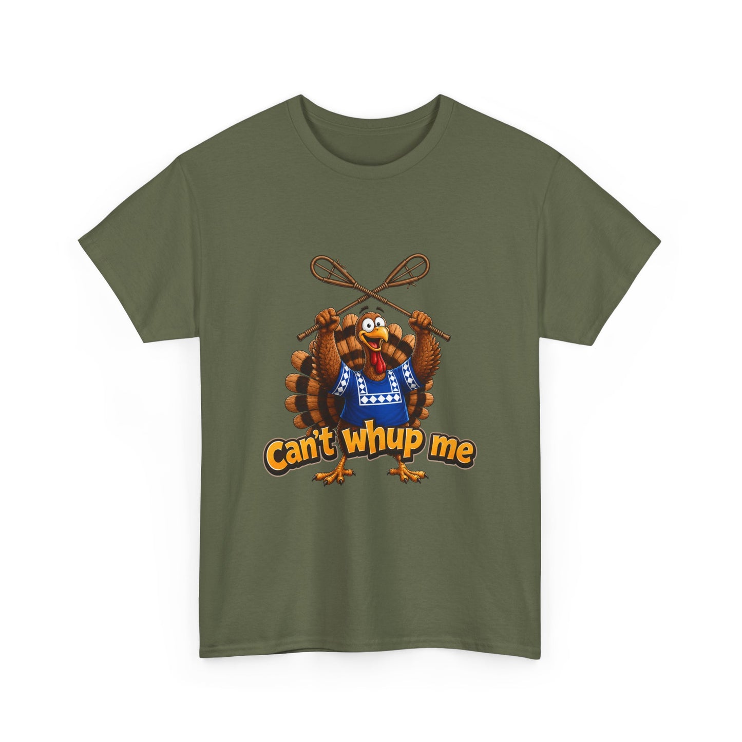 Turkey Mascot Tee — 'Can't Whup Me' Funny Thanksgiving T‑Shirt