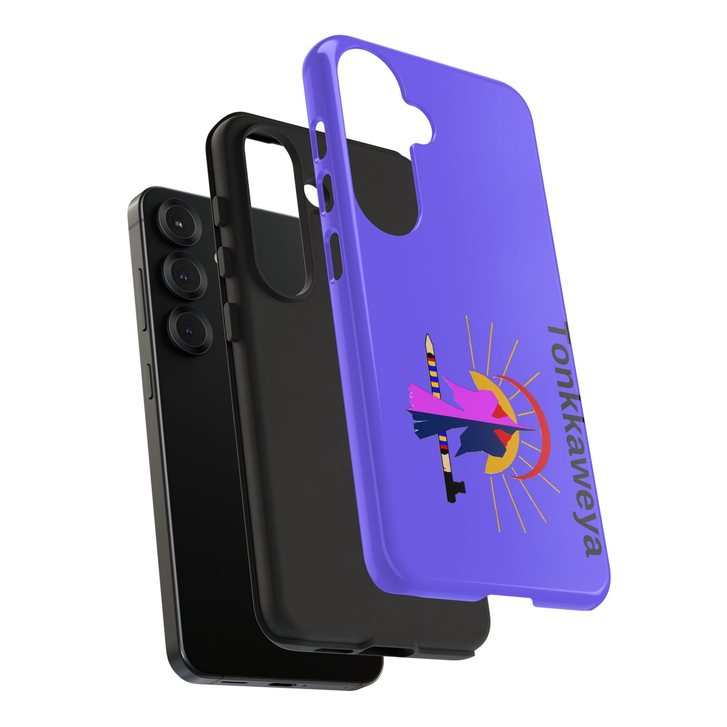 Tonkawa Phone Case — Tonkkaweya Sunrise Design (Protective Purple Hard Shell)
