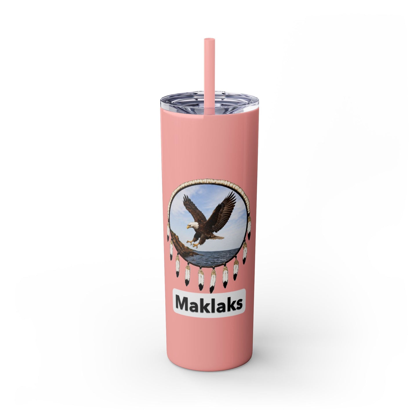 Modoc Eagle Skinny Tumbler – 20oz Straw Travel Cup (Maklaks)