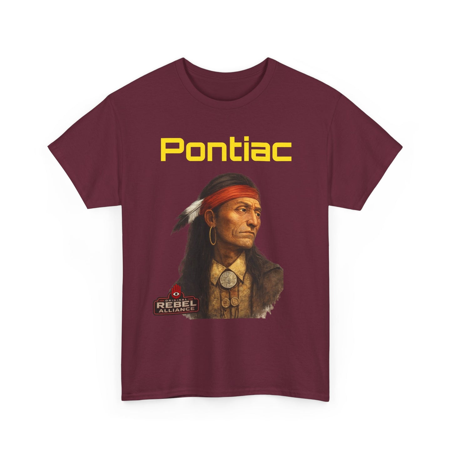 Pontiac Portrait T‑Shirt — Native Chief Graphic Tee