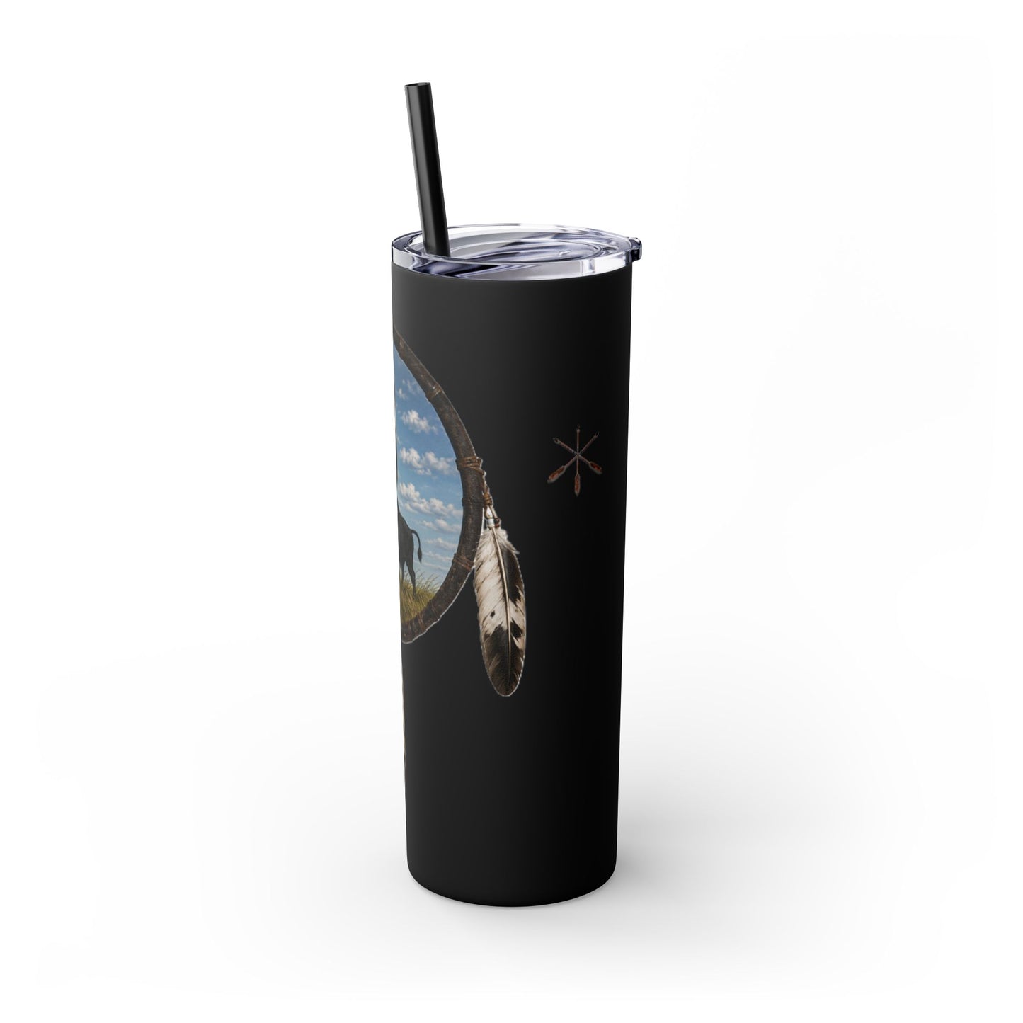 Quapaw Buffalo Skinny Tumbler 20oz — Ogahpahka Design