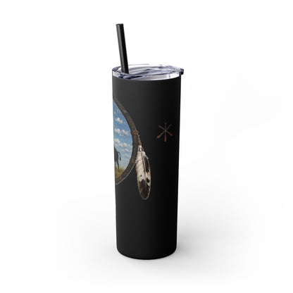 Quapaw Buffalo Skinny Tumbler 20oz — Ogahpahka Design
