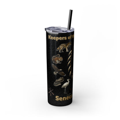 Seneca Cayuga Skinny Tumbler with Straw, 20oz